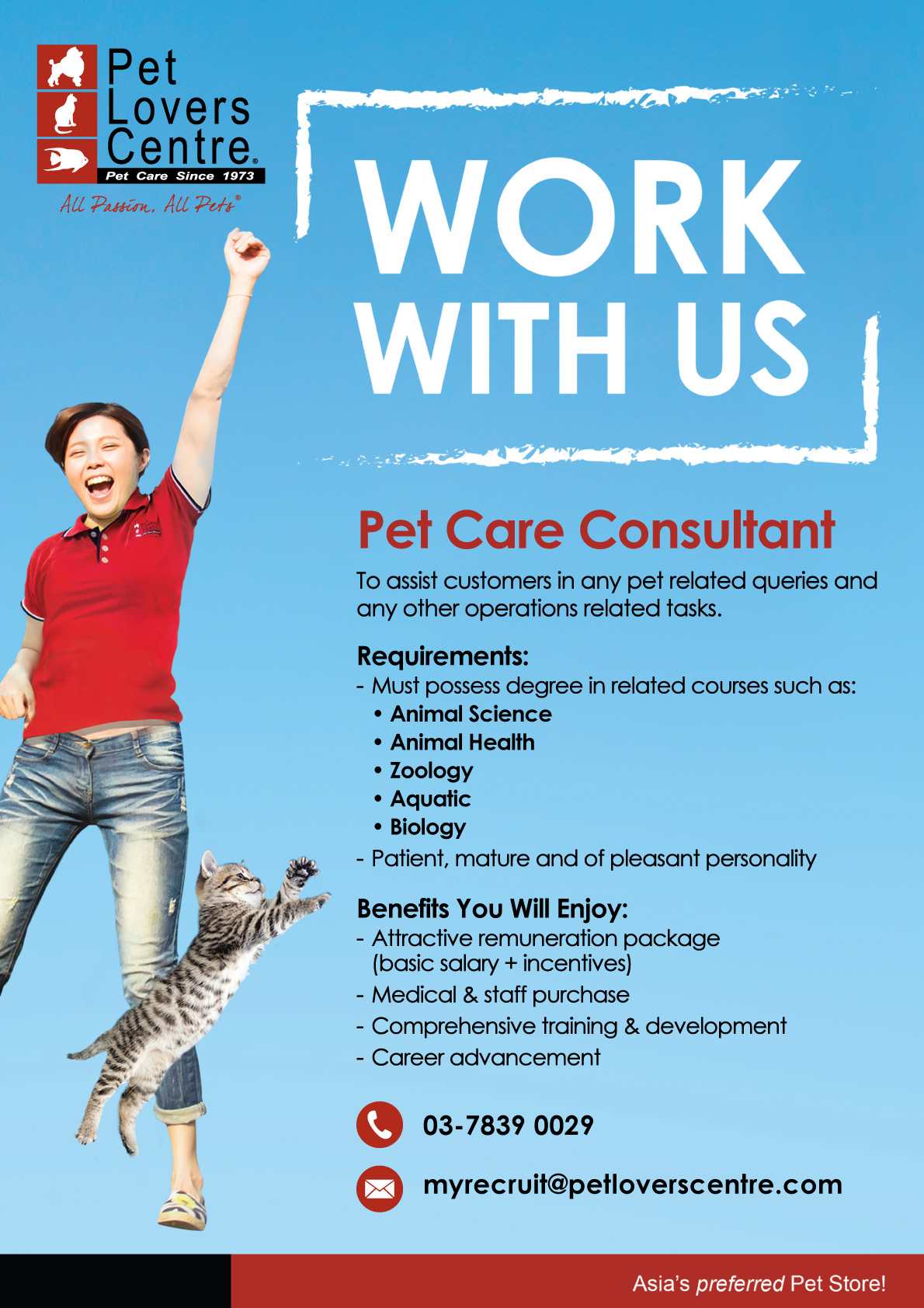 Careers | Pet Lovers Centre Malaysia