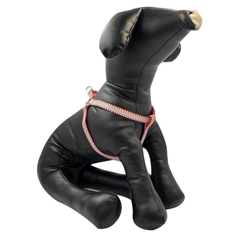 DOG HARNESS-PLAIN REFLECTIVE (RED)